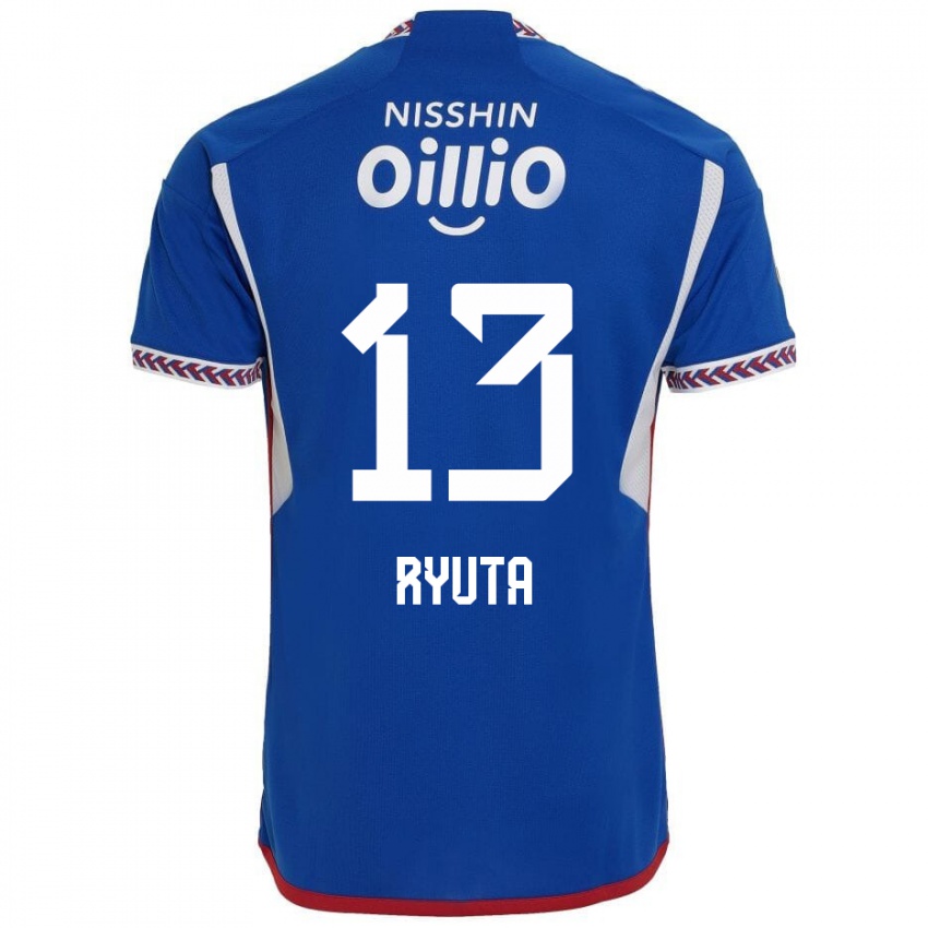 Criança Camisola Ryuta Koike #13 Azul Branco Vermelho Principal 2024/25 Camisa Brasil