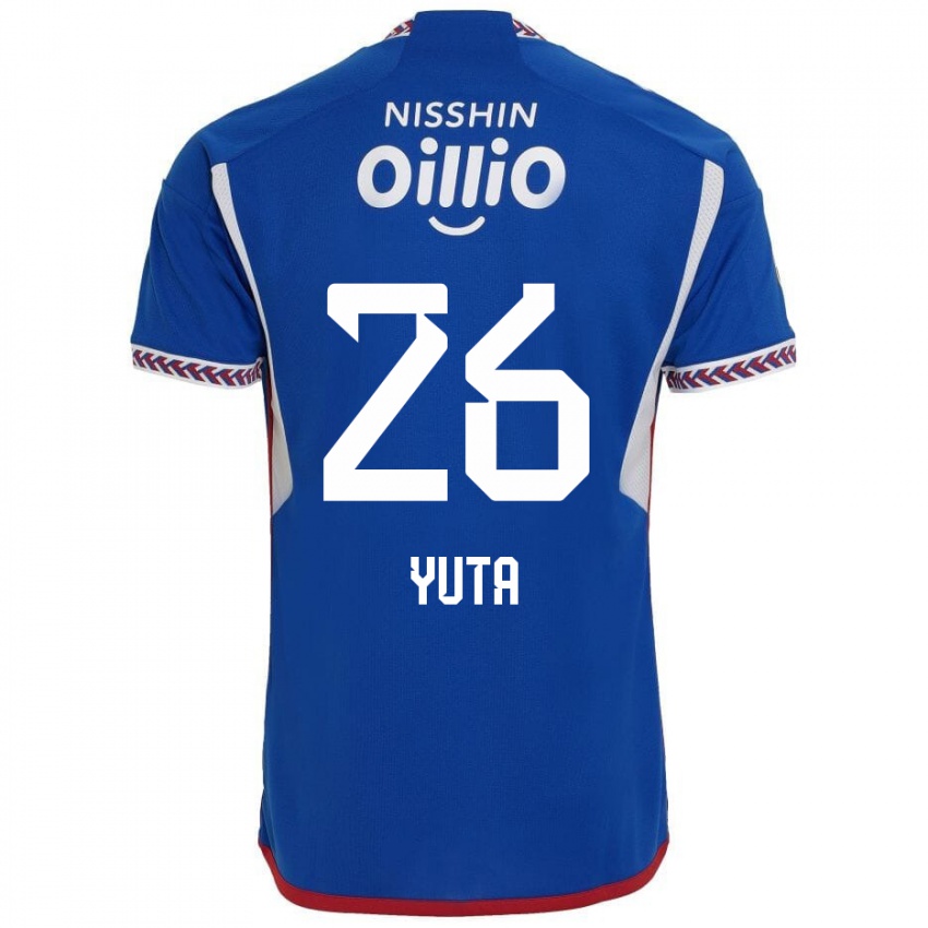 Criança Camisola Yuta Koike #26 Azul Branco Vermelho Principal 2024/25 Camisa Brasil