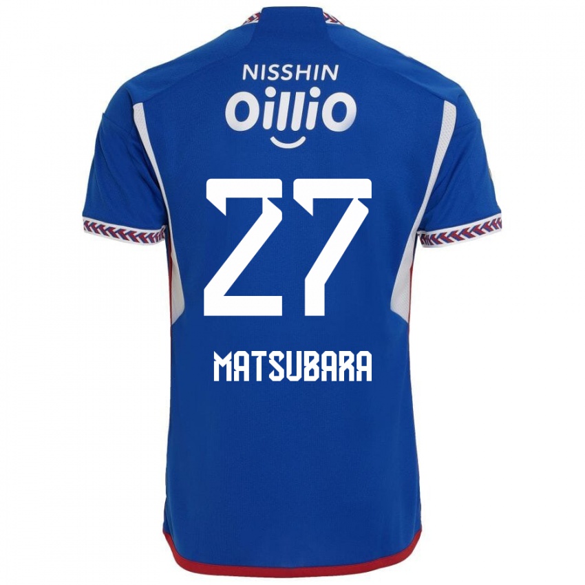 Criança Camisola Ken Matsubara #27 Azul Branco Vermelho Principal 2024/25 Camisa Brasil