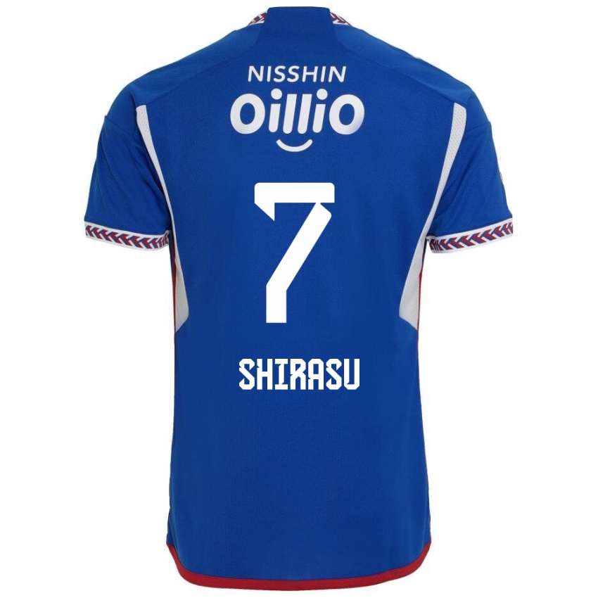 Criança Camisola Kento Shirasu #7 Azul Branco Vermelho Principal 2024/25 Camisa Brasil