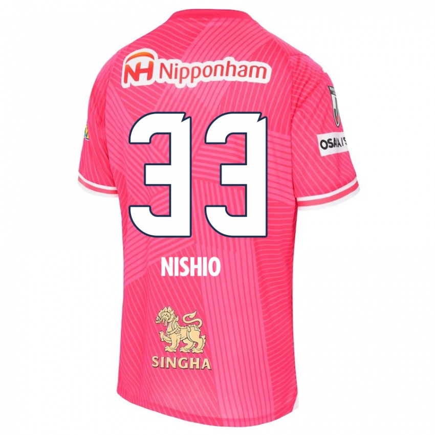 Criança Camisola Ryuya Nishio #33 Rosa Branco Principal 2024/25 Camisa Brasil