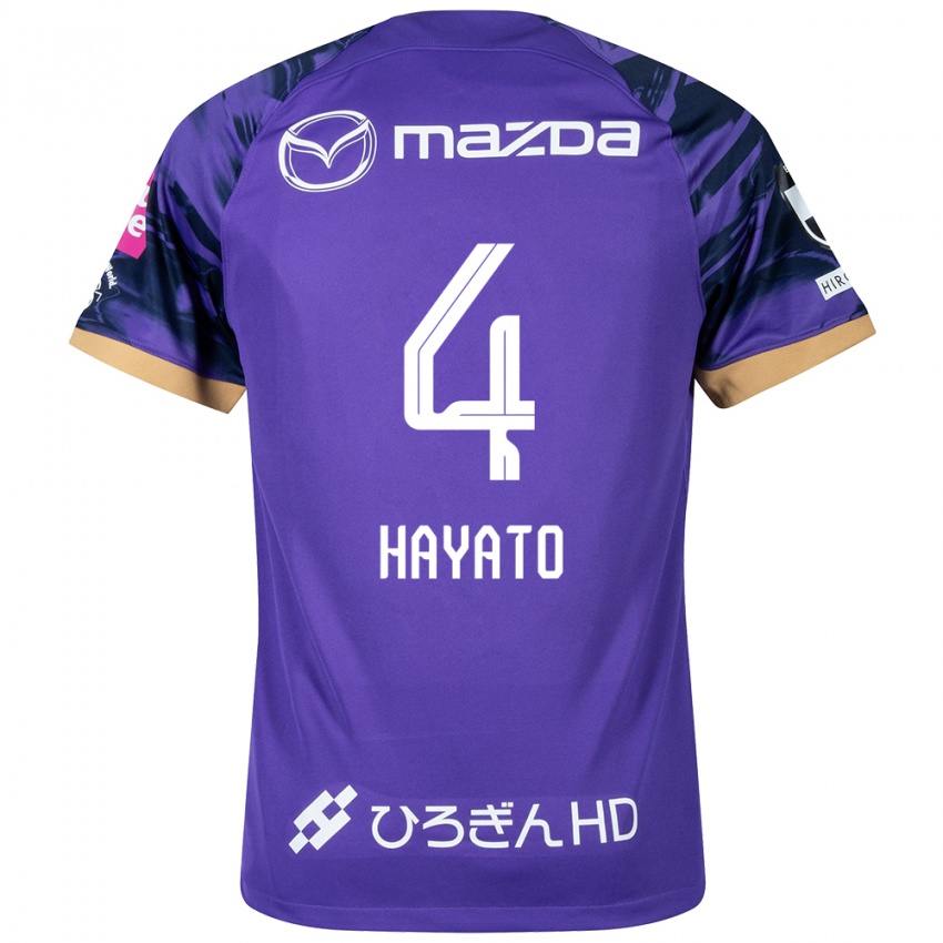 Criança Camisola Hayato Araki #4 Roxo Branco Principal 2024/25 Camisa Brasil