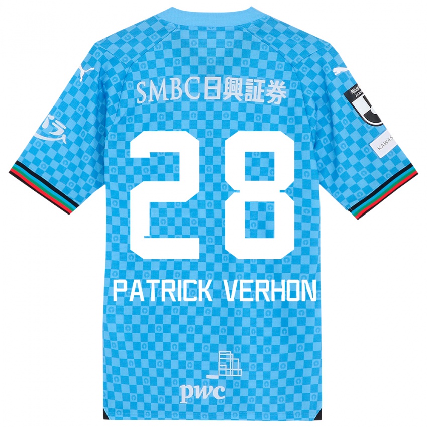 Criança Camisola Patrick Verhon #28 Azul Azul Principal 2024/25 Camisa Brasil