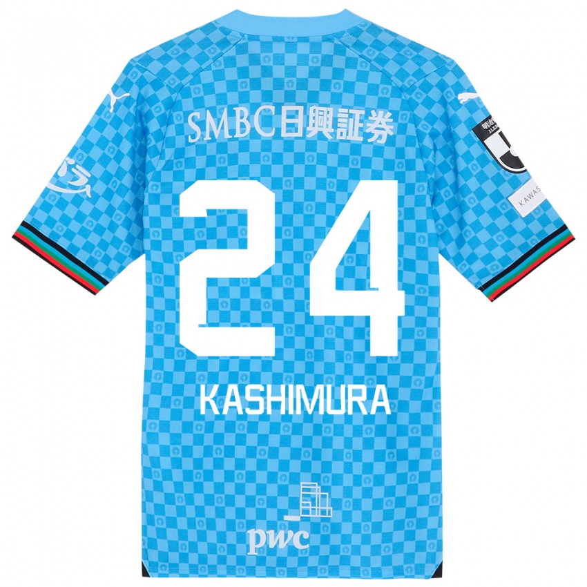 Criança Camisola Ryota Kashimura #24 Azul Azul Principal 2024/25 Camisa Brasil