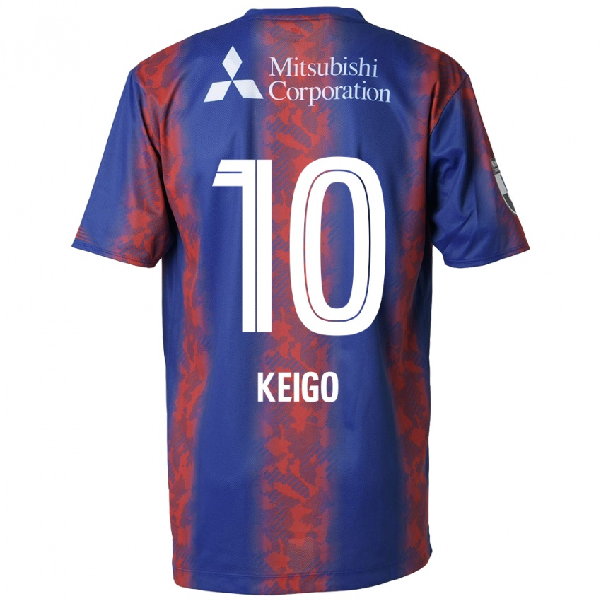 Criança Camisola Keigo Higashi #10 Azul Vermelho Principal 2024/25 Camisa Brasil