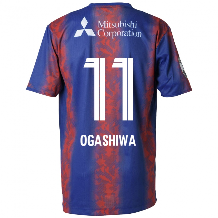 Criança Camisola Tsuyoshi Ogashiwa #11 Azul Vermelho Principal 2024/25 Camisa Brasil