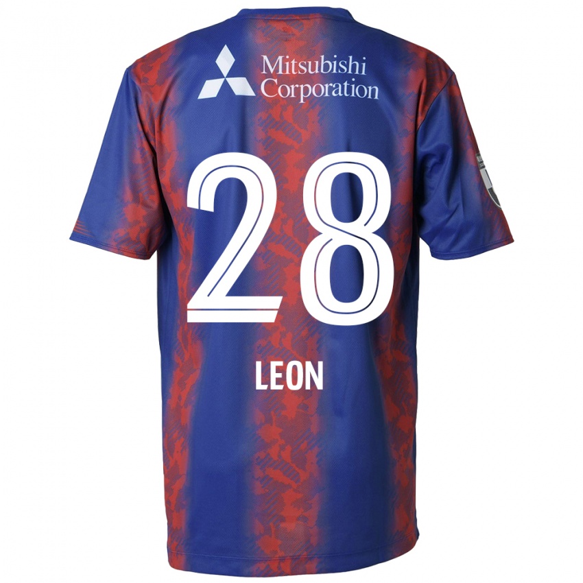 Criança Camisola Leon Nozawa #28 Azul Vermelho Principal 2024/25 Camisa Brasil