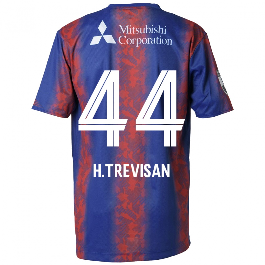 Criança Camisola Henrique Trevisan #44 Azul Vermelho Principal 2024/25 Camisa Brasil