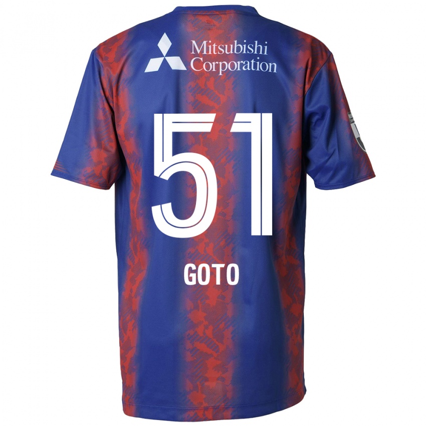 Criança Camisola Wataru Goto #51 Azul Vermelho Principal 2024/25 Camisa Brasil