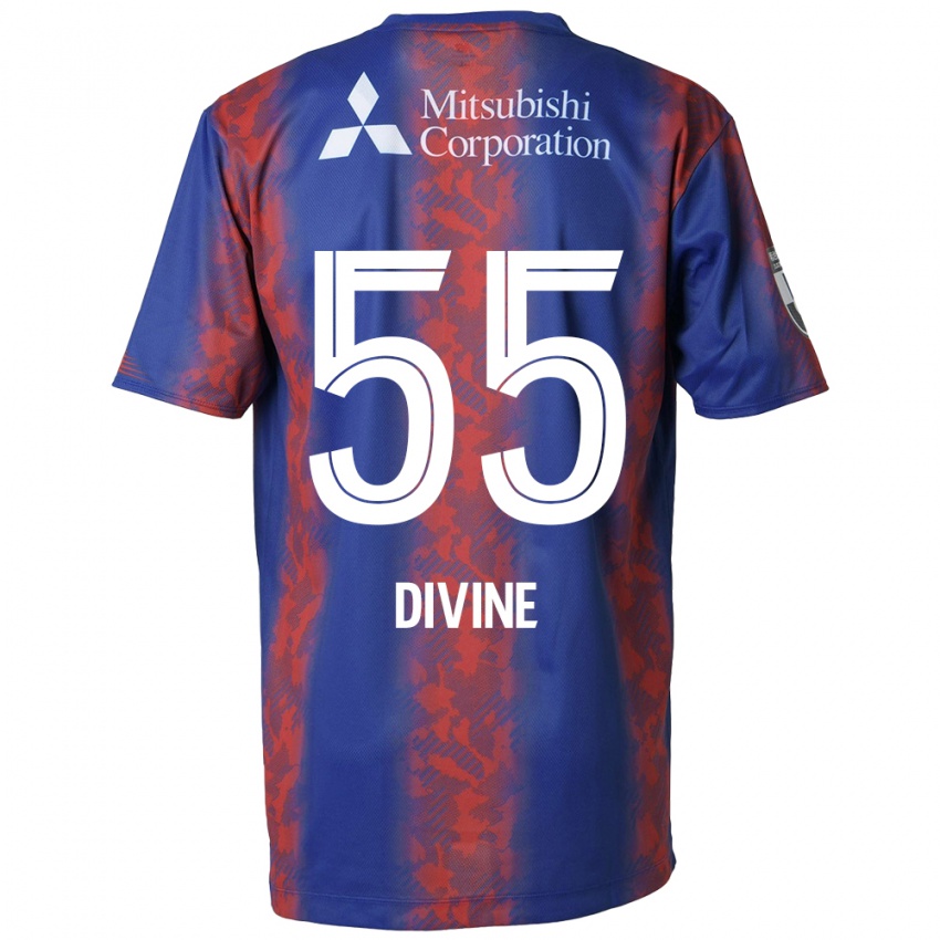 Criança Camisola Divine Chinedu Otani #55 Azul Vermelho Principal 2024/25 Camisa Brasil