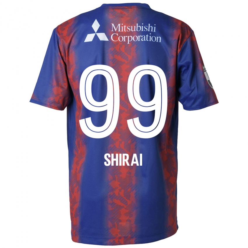 Criança Camisola Kosuke Shirai #99 Azul Vermelho Principal 2024/25 Camisa Brasil