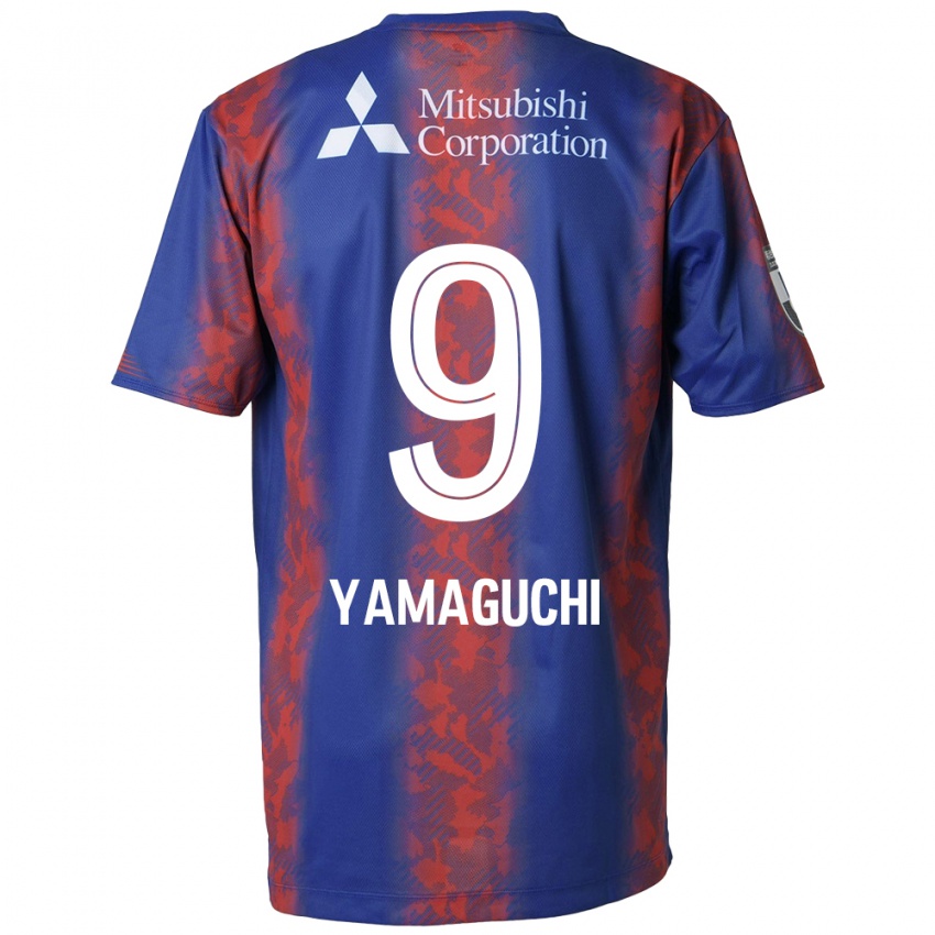 Criança Camisola Taiyo Yamaguchi #9 Azul Vermelho Principal 2024/25 Camisa Brasil