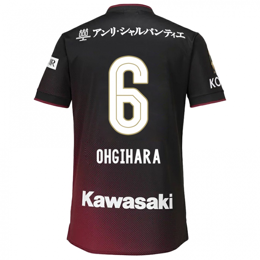 Criança Camisola Takahiro Ogihara #6 Preto Vermelho Principal 2024/25 Camisa Brasil