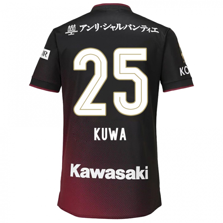 Criança Camisola Yuya Kuwasaki #25 Preto Vermelho Principal 2024/25 Camisa Brasil