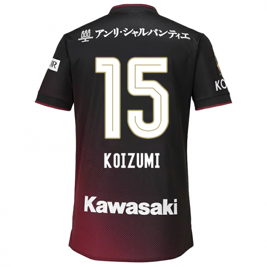 Criança Camisola Fuga Koizumi #15 Preto Vermelho Principal 2024/25 Camisa Brasil