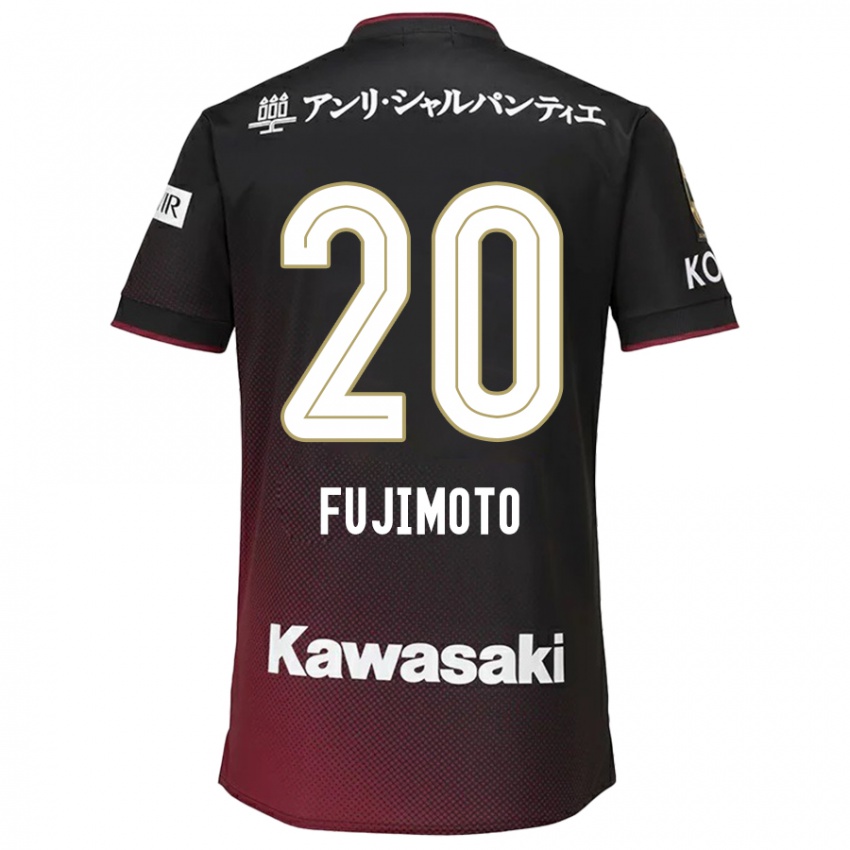 Criança Camisola Riku Fujimoto #20 Preto Vermelho Principal 2024/25 Camisa Brasil