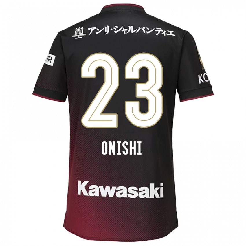 Criança Camisola Sota Onishi #23 Preto Vermelho Principal 2024/25 Camisa Brasil