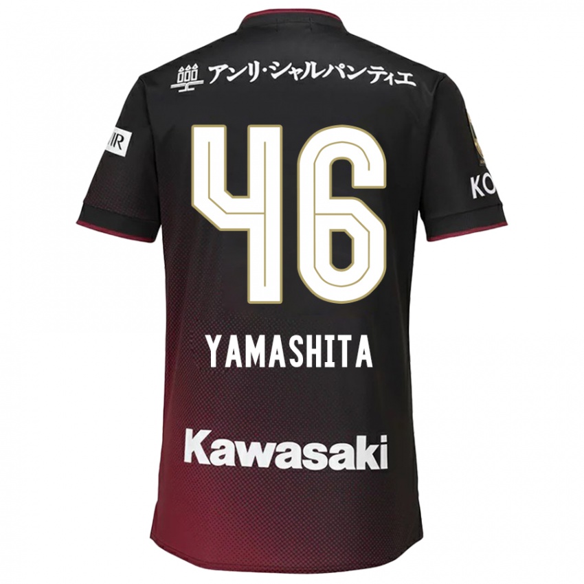 Criança Camisola Hiroto Yamashita #46 Preto Vermelho Principal 2024/25 Camisa Brasil