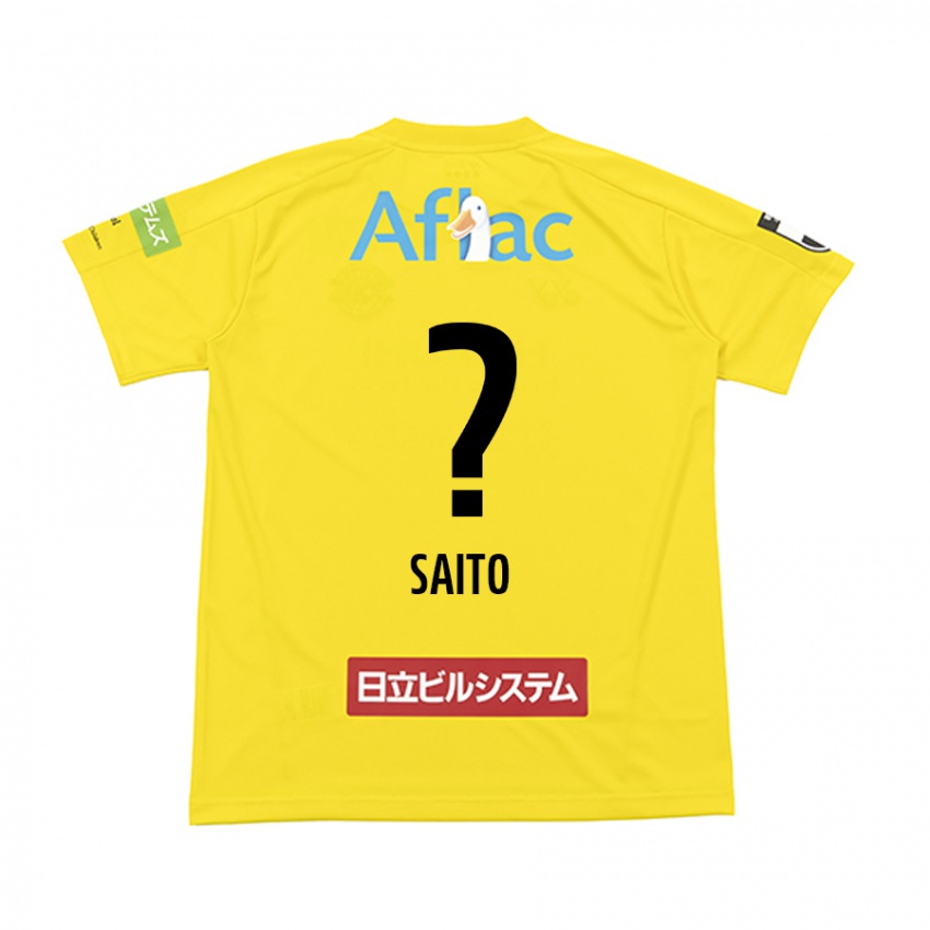 Criança Camisola Hikaru Saito #0 Amarelo Preto Principal 2024/25 Camisa Brasil