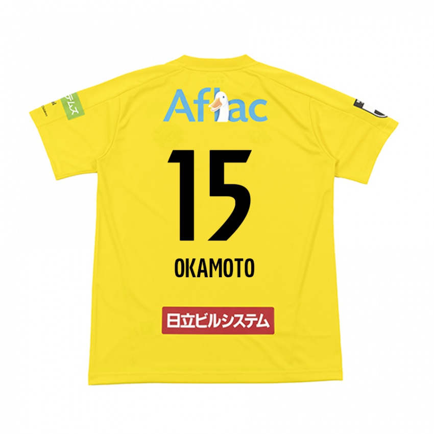 Criança Camisola Ryoji Okamoto #15 Amarelo Preto Principal 2024/25 Camisa Brasil