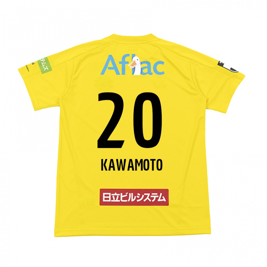 Criança Camisola Daizen Kawamoto #20 Amarelo Preto Principal 2024/25 Camisa Brasil