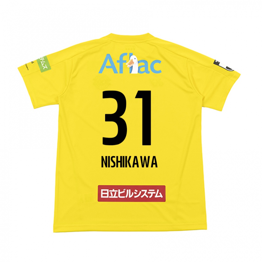 Criança Camisola Genki Nishikawa #31 Amarelo Preto Principal 2024/25 Camisa Brasil