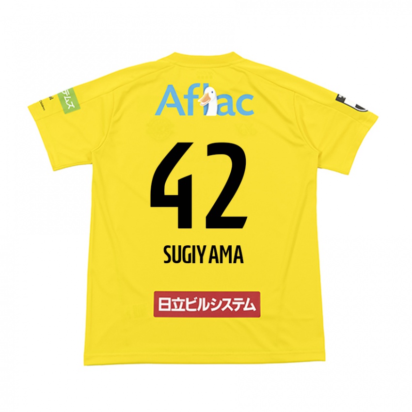 Criança Camisola Shunnosuke Sugiyama #42 Amarelo Preto Principal 2024/25 Camisa Brasil