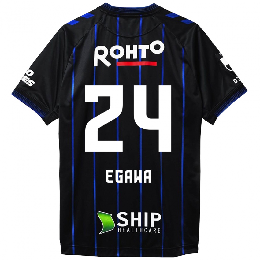 Criança Camisola Yusei Egawa #24 Preto Azul Principal 2024/25 Camisa Brasil