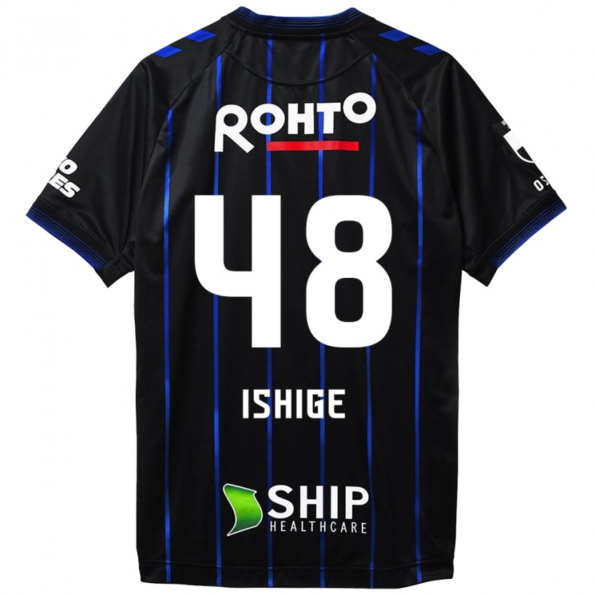 Criança Camisola Hideki Ishige #48 Preto Azul Principal 2024/25 Camisa Brasil