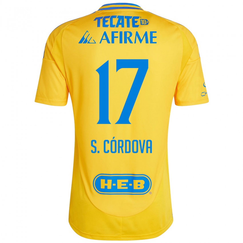 Criança Camisola Sebastian Cordova #17 Ouro Amarelo Principal 2024/25 Camisa Brasil