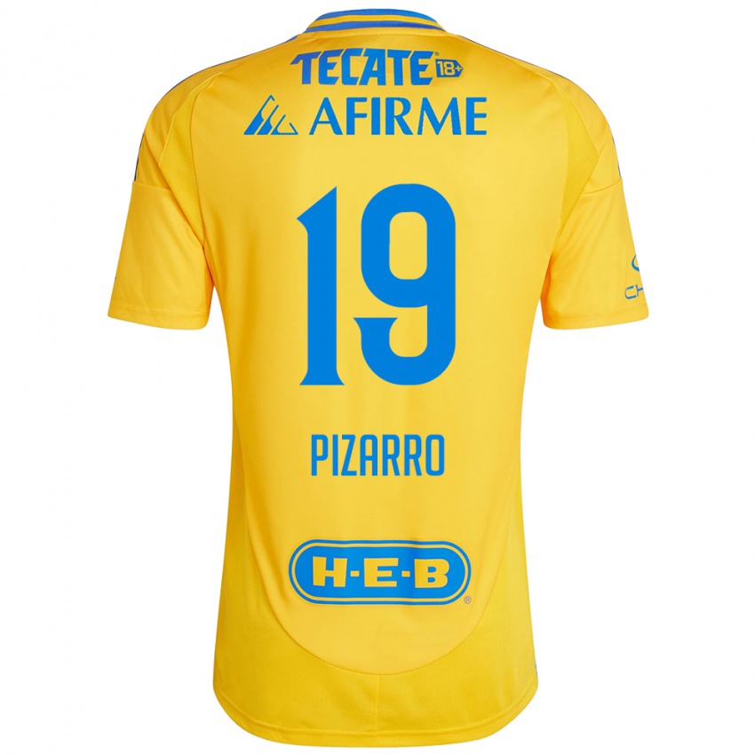 Criança Camisola Guido Pizarro #19 Ouro Amarelo Principal 2024/25 Camisa Brasil