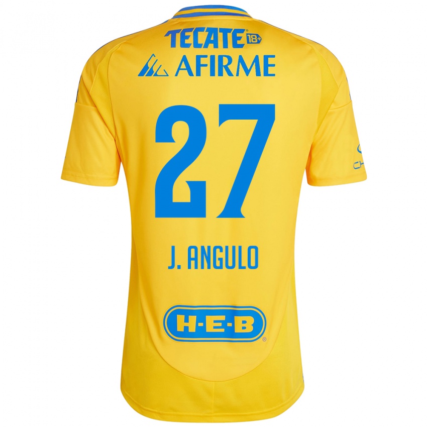 Criança Camisola Jesús Angulo #27 Ouro Amarelo Principal 2024/25 Camisa Brasil