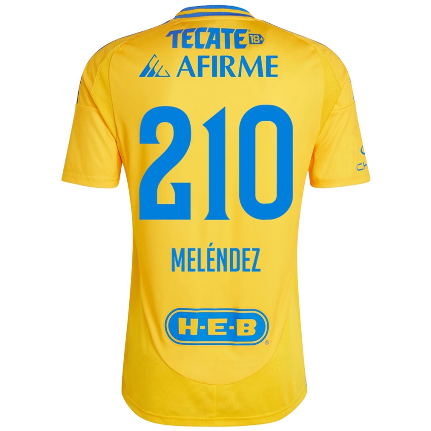 Criança Camisola Marcelo Meléndez #210 Ouro Amarelo Principal 2024/25 Camisa Brasil