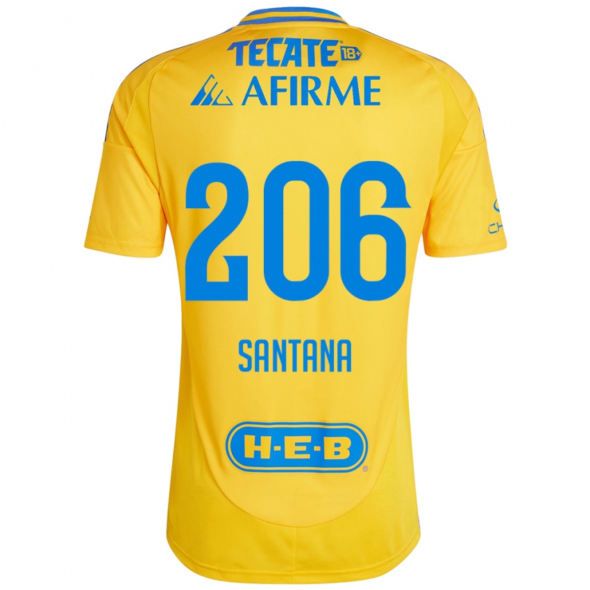 Criança Camisola Joel Santana #206 Ouro Amarelo Principal 2024/25 Camisa Brasil