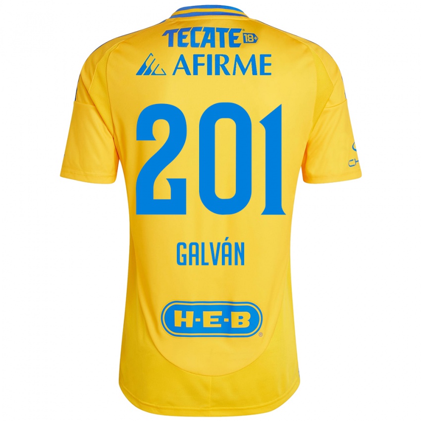 Criança Camisola Isac Galván #201 Ouro Amarelo Principal 2024/25 Camisa Brasil