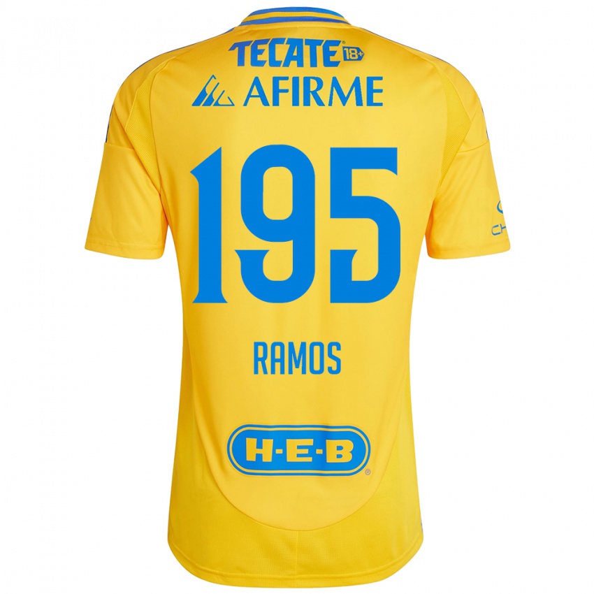 Criança Camisola Rodrigo Ramos #195 Ouro Amarelo Principal 2024/25 Camisa Brasil