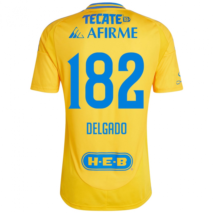 Criança Camisola Arturo Delgado #182 Ouro Amarelo Principal 2024/25 Camisa Brasil