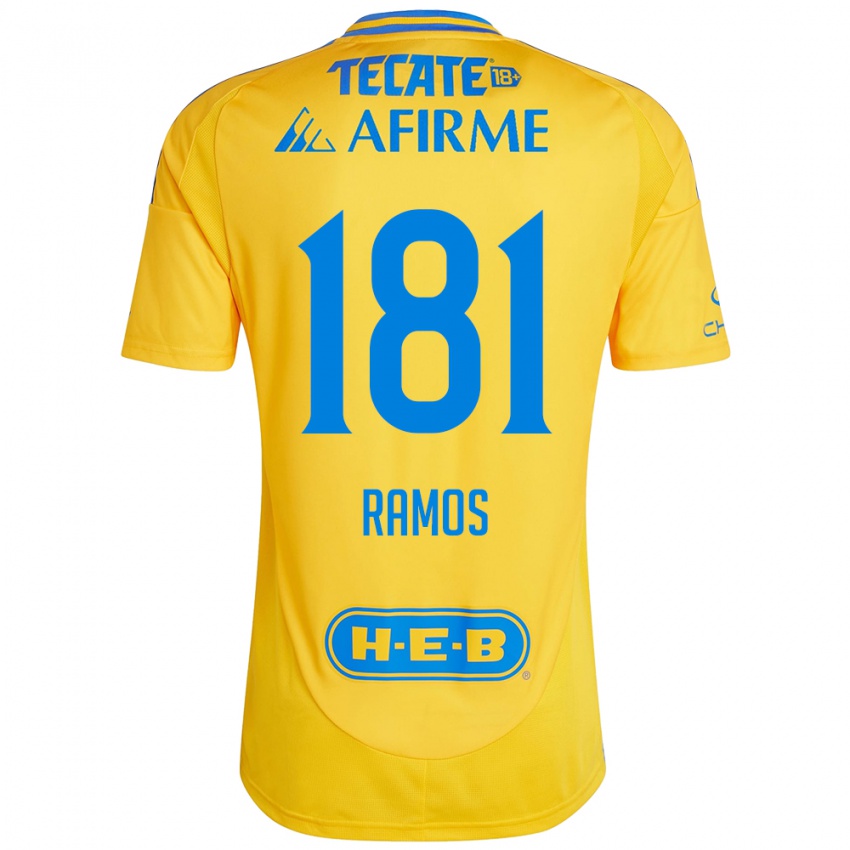 Criança Camisola Anthony Ramos #181 Ouro Amarelo Principal 2024/25 Camisa Brasil