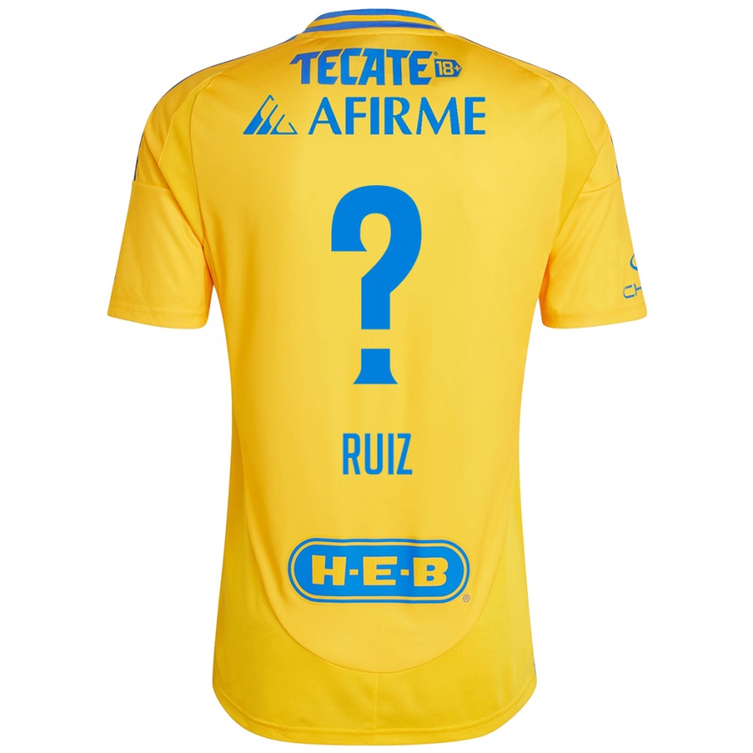 Criança Camisola Luis Ruiz #0 Ouro Amarelo Principal 2024/25 Camisa Brasil