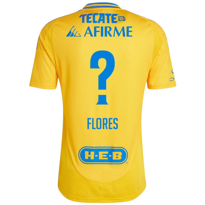 Criança Camisola Hernán Flores #0 Ouro Amarelo Principal 2024/25 Camisa Brasil