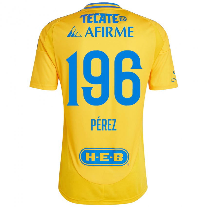 Criança Camisola Axel Pérez #196 Ouro Amarelo Principal 2024/25 Camisa Brasil