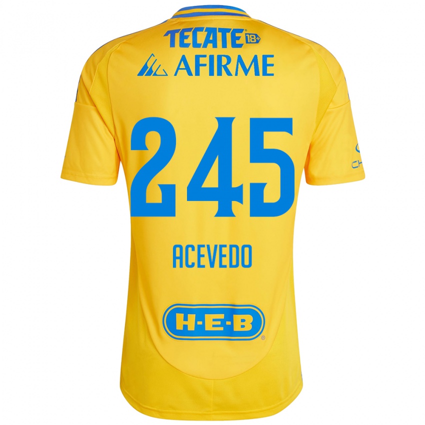 Criança Camisola Kevin Acevedo #245 Ouro Amarelo Principal 2024/25 Camisa Brasil