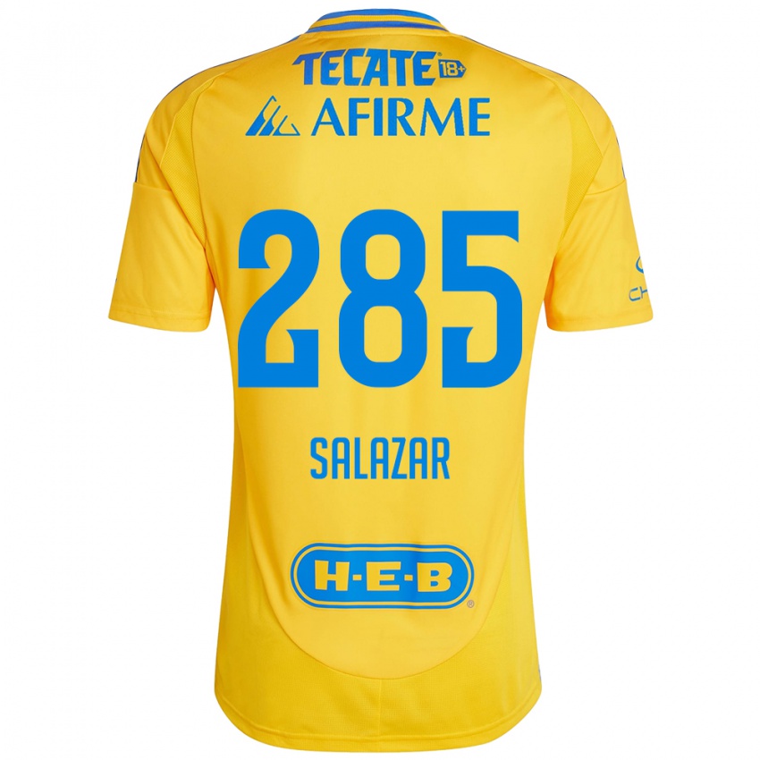 Criança Camisola Bryan Salazar #285 Ouro Amarelo Principal 2024/25 Camisa Brasil