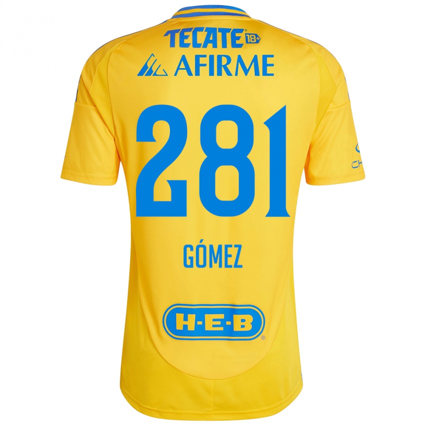 Criança Camisola Luis Gómez #281 Ouro Amarelo Principal 2024/25 Camisa Brasil