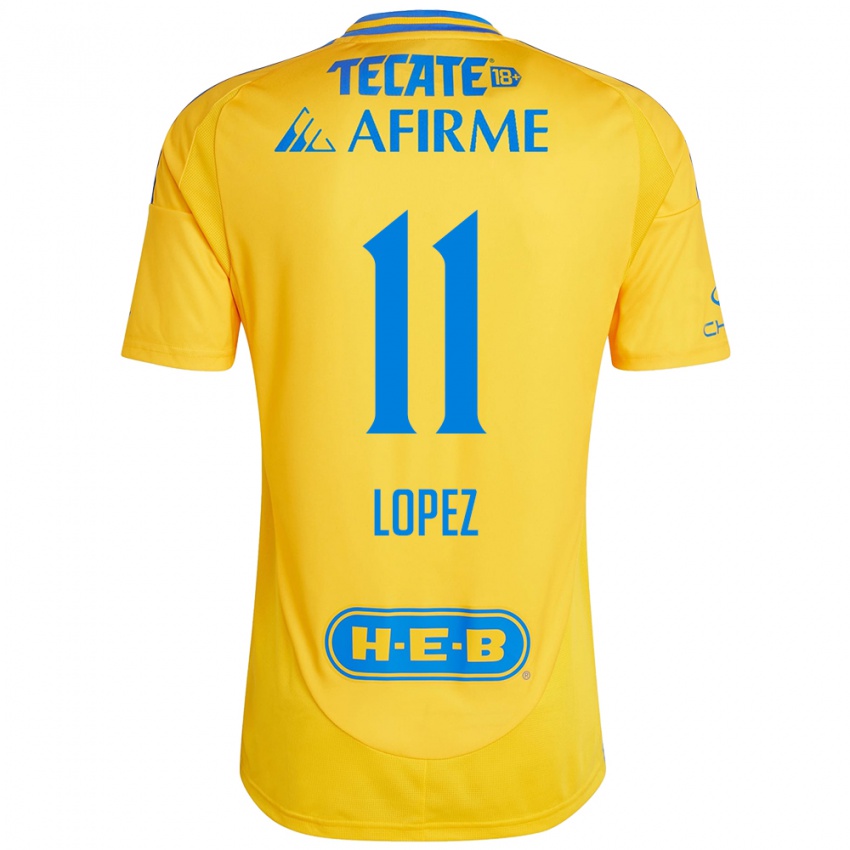 Criança Camisola Nicolas Lopez #11 Ouro Amarelo Principal 2024/25 Camisa Brasil