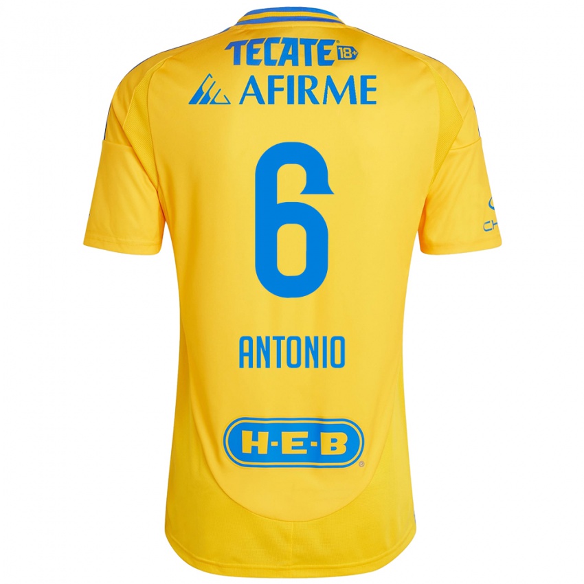 Criança Camisola Nancy Antonio #6 Ouro Amarelo Principal 2024/25 Camisa Brasil