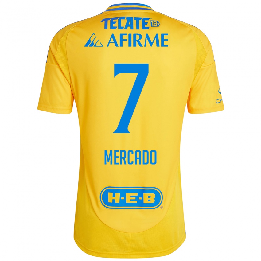 Criança Camisola Liliana Mercado #7 Ouro Amarelo Principal 2024/25 Camisa Brasil