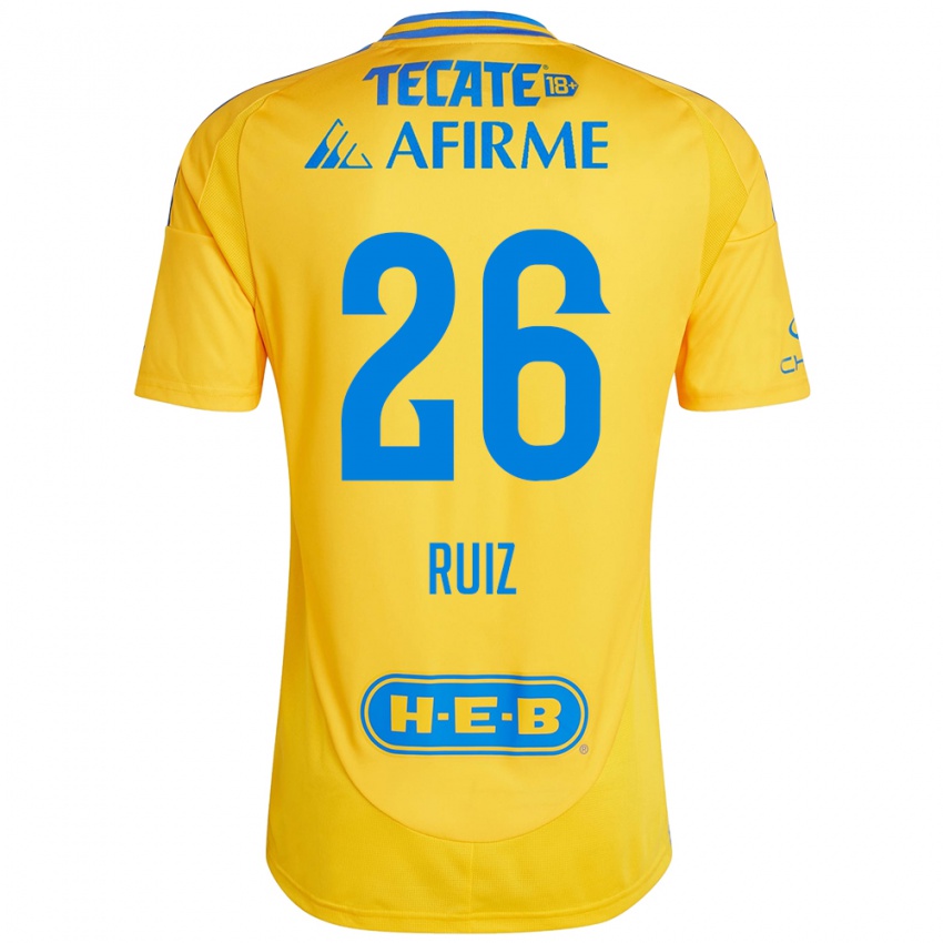 Criança Camisola Michel Ruiz #26 Ouro Amarelo Principal 2024/25 Camisa Brasil