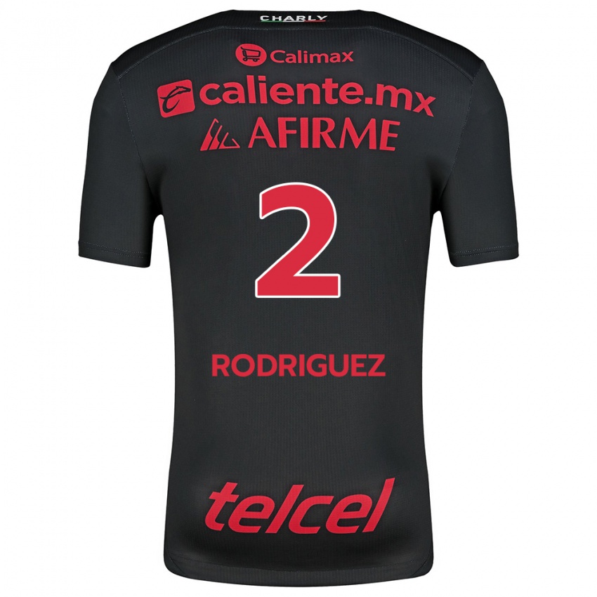 Criança Camisola Antonio Rodríguez #2 Preto Vermelho Principal 2024/25 Camisa Brasil