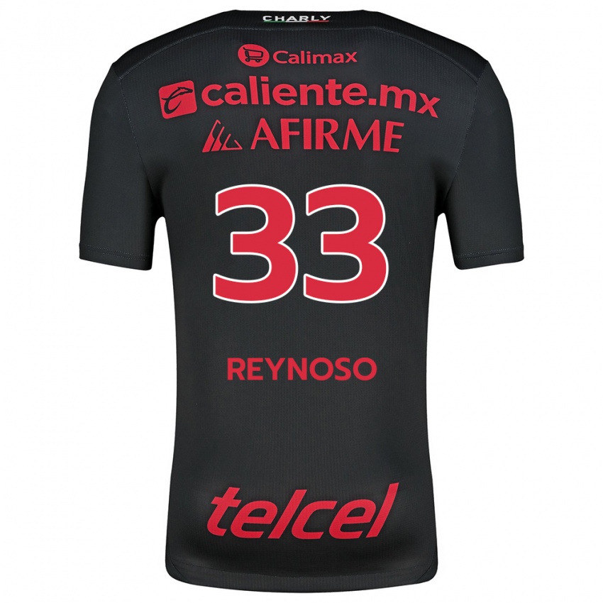 Criança Camisola Emanuel Reynoso #33 Preto Vermelho Principal 2024/25 Camisa Brasil